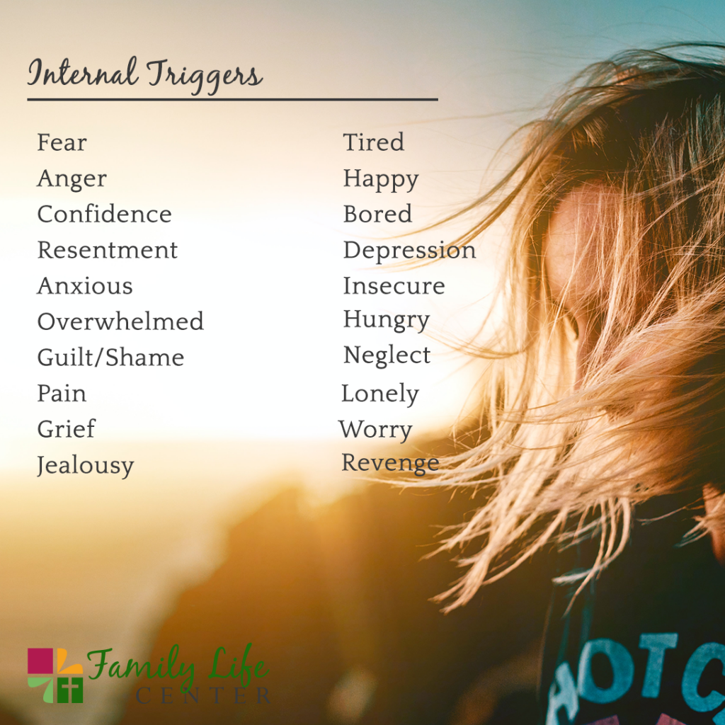 Internal triggers that can lead to a relapse