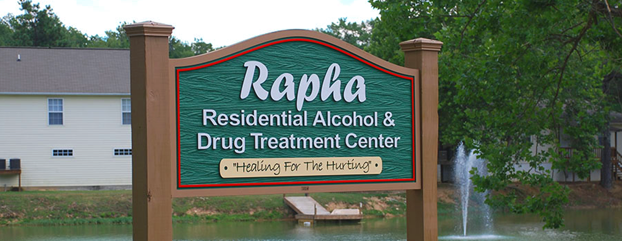 Rapha Treatment Center welcoming sign - Healing for the Hurting